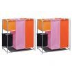 3-Section Laundry Sorter Hampers 2 pcs with a Washing Bin