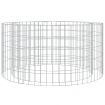 Gabion Fire Pit Ø 100 cm Galvanised Iron