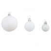 100 Piece Christmas Ball Set 3/4/6 cm White/Grey
