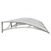 Door Canopy Grey 350x100 cm Polycarbonate