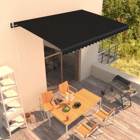Manual Retractable Awning 450x300 cm Anthracite