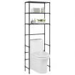 3-Tier Storage Rack over Toilet Black 53x28x169 cm