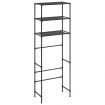 3-Tier Storage Rack over Toilet Black 53x28x169 cm