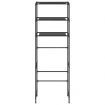 3-Tier Storage Rack over Toilet Black 53x28x169 cm