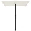 Outdoor Parasol with Aluminium Pole 180x110 cm Sand White