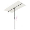 Outdoor Parasol with Aluminium Pole 180x110 cm Sand White