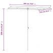 Outdoor Parasol with Aluminium Pole 180x110 cm Sand White