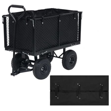 Garden Cart Liner Black 81x41x40 cm Fabric