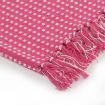 Throw Cotton Squares 125x150 cm Pink