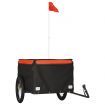 Bike Trailer Black and Orange 45 kg Iron