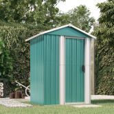 Garden Shed Green 126x97.5x177 cm Galvanised Steel