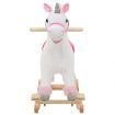 Rocking Animal Unicorn Plush 65x32x58 cm White and Pink