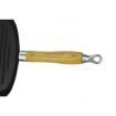 Grill Pan with Wooden Handle Cast Iron 20x20 cm