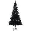 Artificial Pre-lit Christmas Tree with Ball Set Black 240 cm PVC