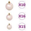 Artificial Pre-lit Christmas Tree with Ball Set Black 240 cm PVC