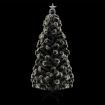 Pre-lit Christmas Tree Green and White 150 cm Fibre Optic