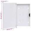 Key Box with Magnetic Board White 30x20x5.5 cm