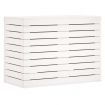 Laundry Basket White 88.5x44x66 cm Solid Wood Pine