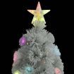 Artificial Pre-lit Christmas Tree White 180 cm Fibre Optic