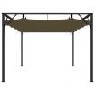 Garden Gazebo with Retractable Roof 3x3 m Taupe 180 g/m²