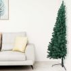 Artificial Half Pre-lit Christmas Tree with Stand Green 180 cm PVC