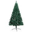 Artificial Half Pre-lit Christmas Tree with Stand Green 180 cm PVC
