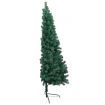 Artificial Half Pre-lit Christmas Tree with Stand Green 180 cm PVC