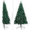 Artificial Half Pre-lit Christmas Tree with Stand Green 180 cm PVC