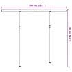 Awning Post Set Anthracite 300x245 cm Iron