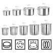 Stock Pot 98 L 50x50 cm Stainless Steel