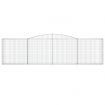 Arched Gabion Basket 400x30x100/120 cm Galvanised Iron