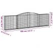 Arched Gabion Basket 400x30x100/120 cm Galvanised Iron