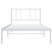 Metal Bed Frame with Headboard White 106x203 cm King Single Size