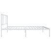 Metal Bed Frame with Headboard White 106x203 cm King Single Size