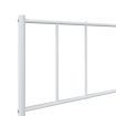 Metal Bed Frame with Headboard White 106x203 cm King Single Size