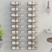 Wall-mounted Wine Rack for 9 Bottles 2 pcs Gold Iron
