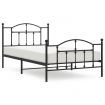 Metal Bed Frame with Headboard and Footboard Black 106x203 cm King Single Size
