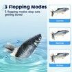 Cat Toys Flopping Fish with SilverVine and Catnip,Moving Cat Kicker,Floppy Wiggle Fish for Small Dogs,Interactive Motion Kitten Exercise Toys,Mice Animal Toys 10.5"