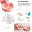 Retainer Case, Retainer Cleaner Case, Definitely No Leak Denture Case Denture Bath Box for Traveling Perfectly (Pink)
