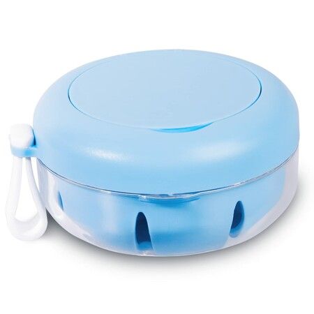 Retainer Case, Retainer Cleaner Case, Definitely No Leak Denture Case Denture Bath Box for Traveling Perfectly (Blue)