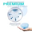 Retainer Case, Retainer Cleaner Case, Definitely No Leak Denture Case Denture Bath Box for Traveling Perfectly (Blue)