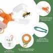 Bug Catching Kit for Kids, Outdoor Explorer Kit with Bug Catcher, Whistle, Compass, Magnifying Glass, Toy Insect Catching Kit for 3-7 Years Old Kids