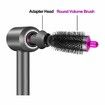 Round Volume Brush for Dyson for Airwrap Styler Attachment Part with Adapter for Dyson Hair Dryer Converting to Curling Iron Styler