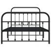 Metal Bed Frame with Headboard and Footboard Black 106x203 cm King Single Size