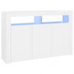 Sideboard with LED Lights White 115.5x30x75 cm