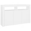Sideboard with LED Lights White 115.5x30x75 cm