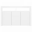 Sideboard with LED Lights White 115.5x30x75 cm