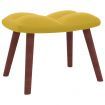 Relaxing Chair with a Stool Mustard Yellow Velvet