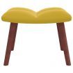 Relaxing Chair with a Stool Mustard Yellow Velvet