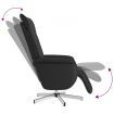 Massage Recliner Chair with Footrest Black Faux Leather